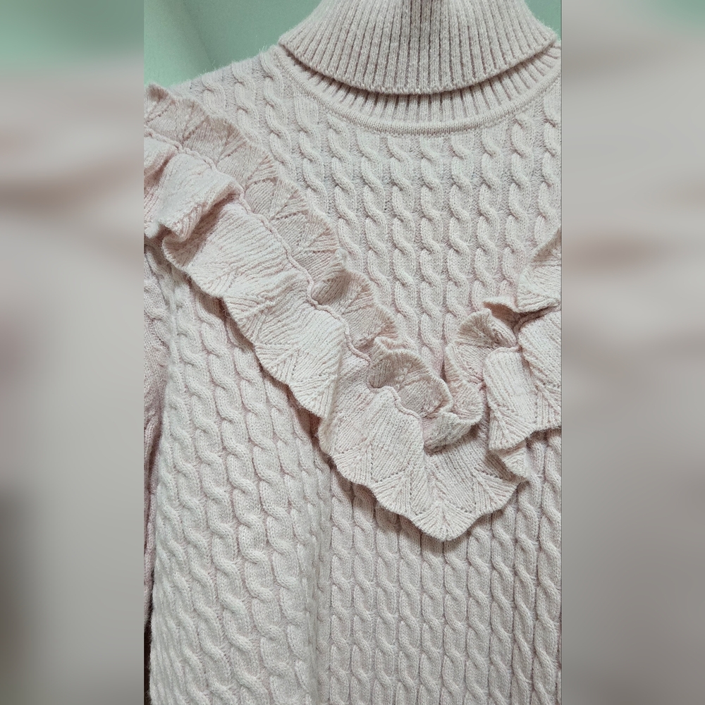 Sugar Thrillz Light Pink Ruffle Sweater - Picture 5 of 5